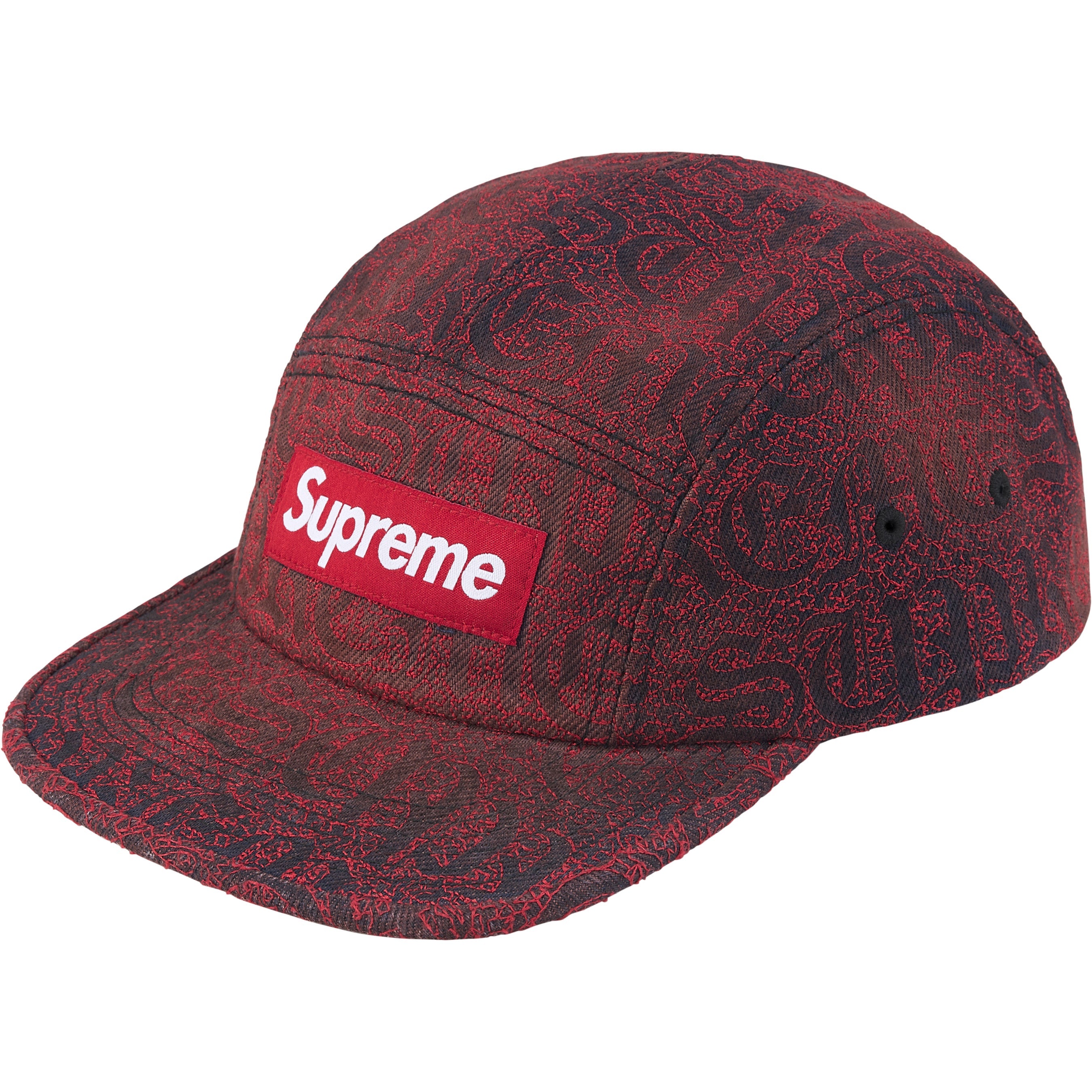 Stitched Old English Denim Camp Cap view 5
